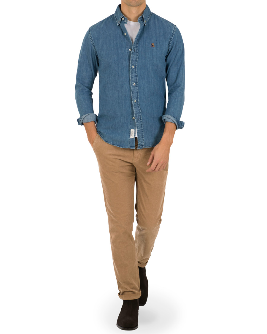 Herr | Byxor | NN07 | Karl Slim Fit Corduroy Pant Sand
