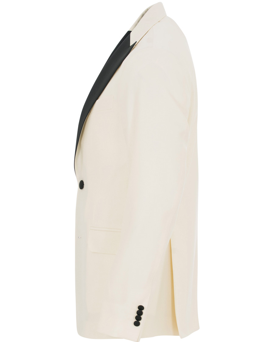 Herr | Kavajer | Oscar Jacobson | Elder Peak Lapel Tuxedo Blazer White