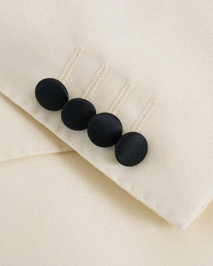 Herr | Kavajer | Oscar Jacobson | Elder Peak Lapel Tuxedo Blazer White