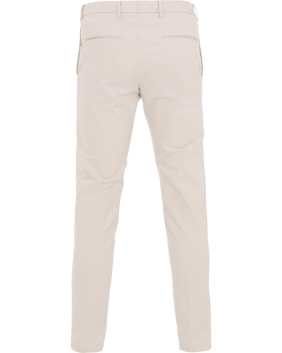 Herr | Byxor | Oscar Jacobson | Denzel Cotton Stretch Trousers Beige
