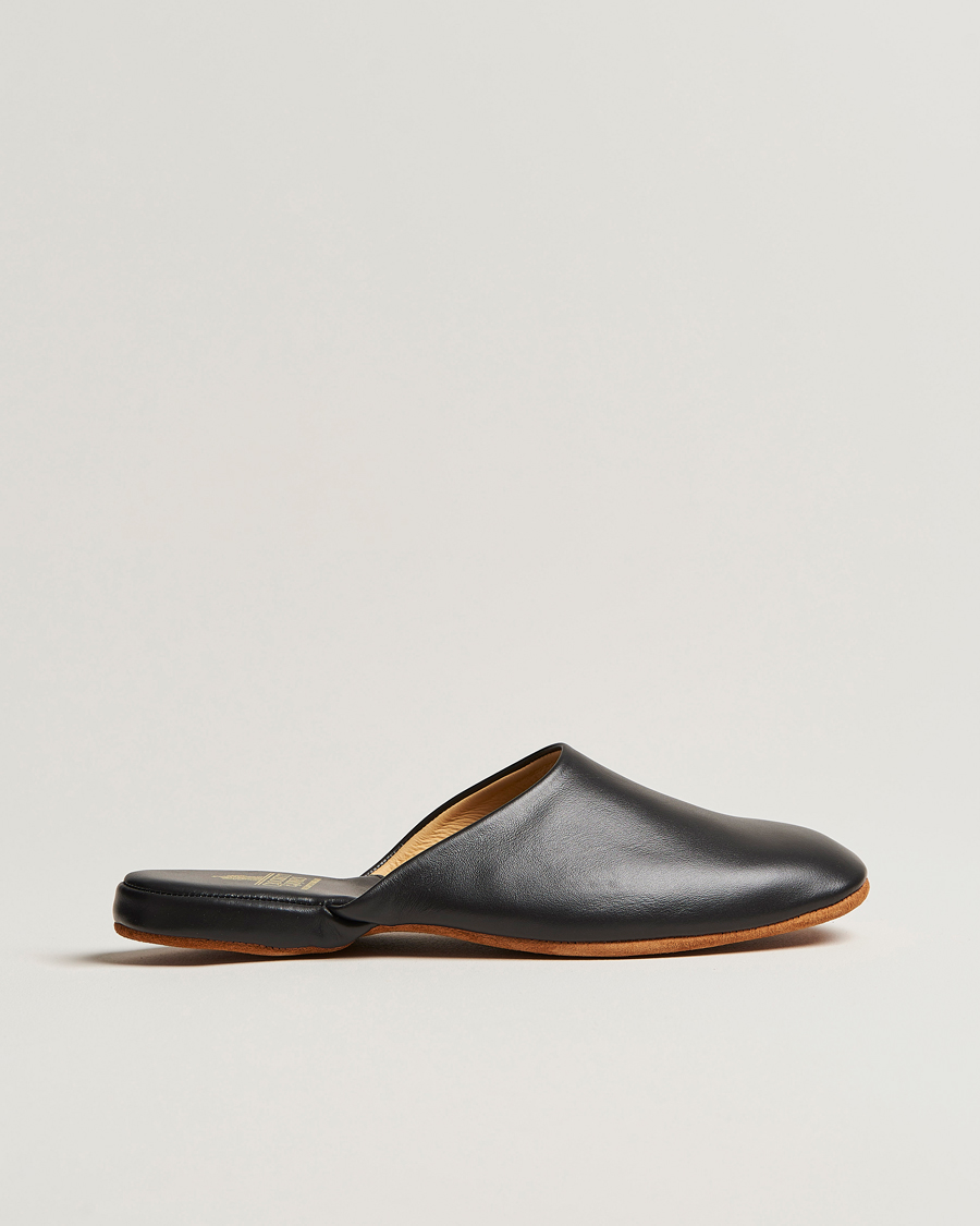 Herr | Sandaler & Tofflor | Crockett & Jones | Mule Calf Home Slipper Black