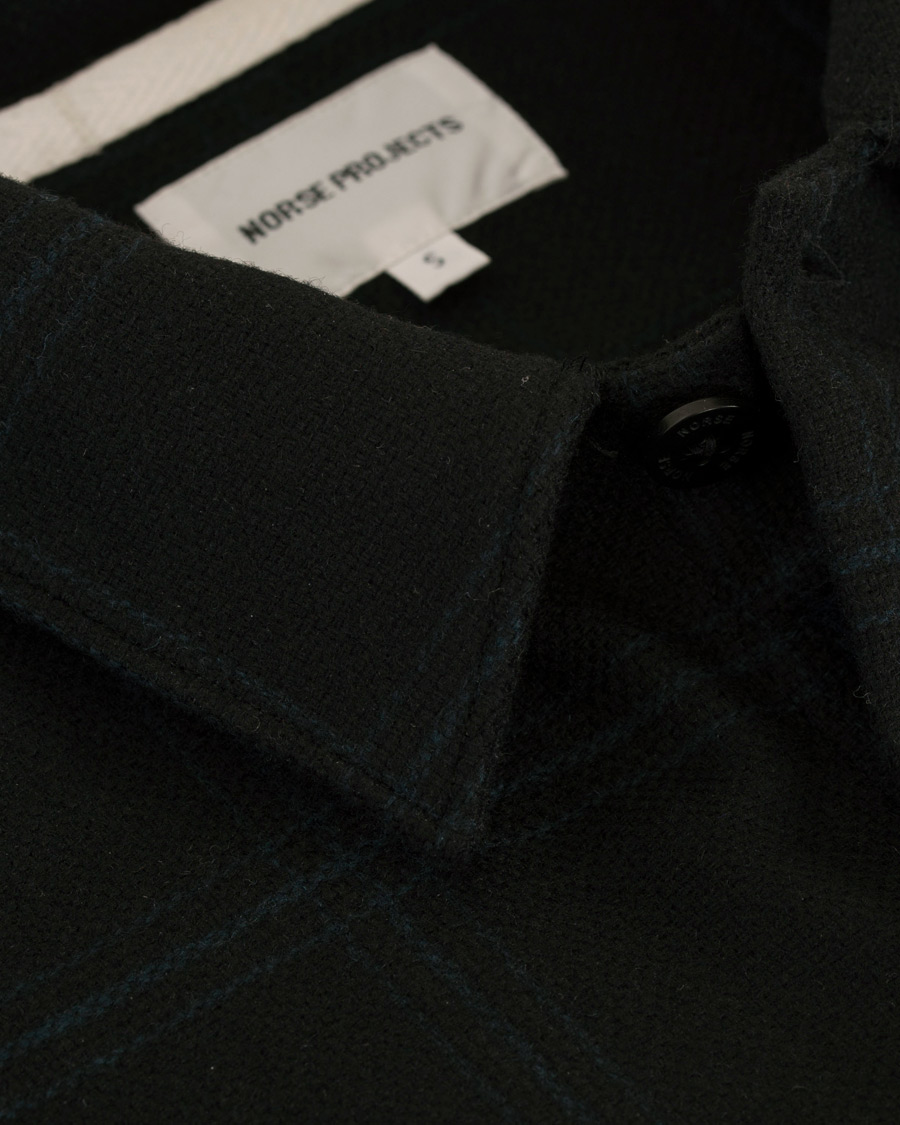 Herr | Jackor | Norse Projects | Jens Wool Overshirt Black
