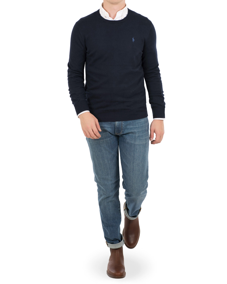 Herr | Tröjor | Polo Ralph Lauren | Pima Cotton Crew Neck Pullover Navy