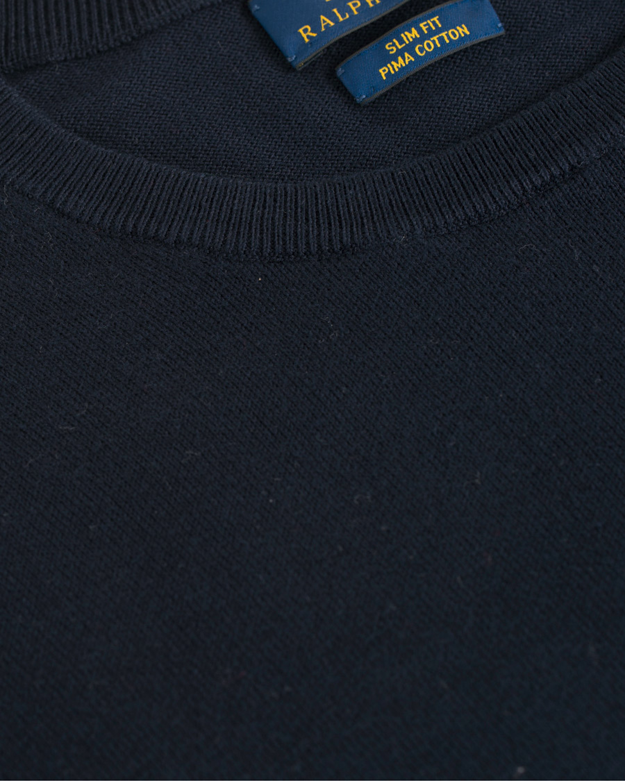 Herr | Tröjor | Polo Ralph Lauren | Pima Cotton Crew Neck Pullover Navy