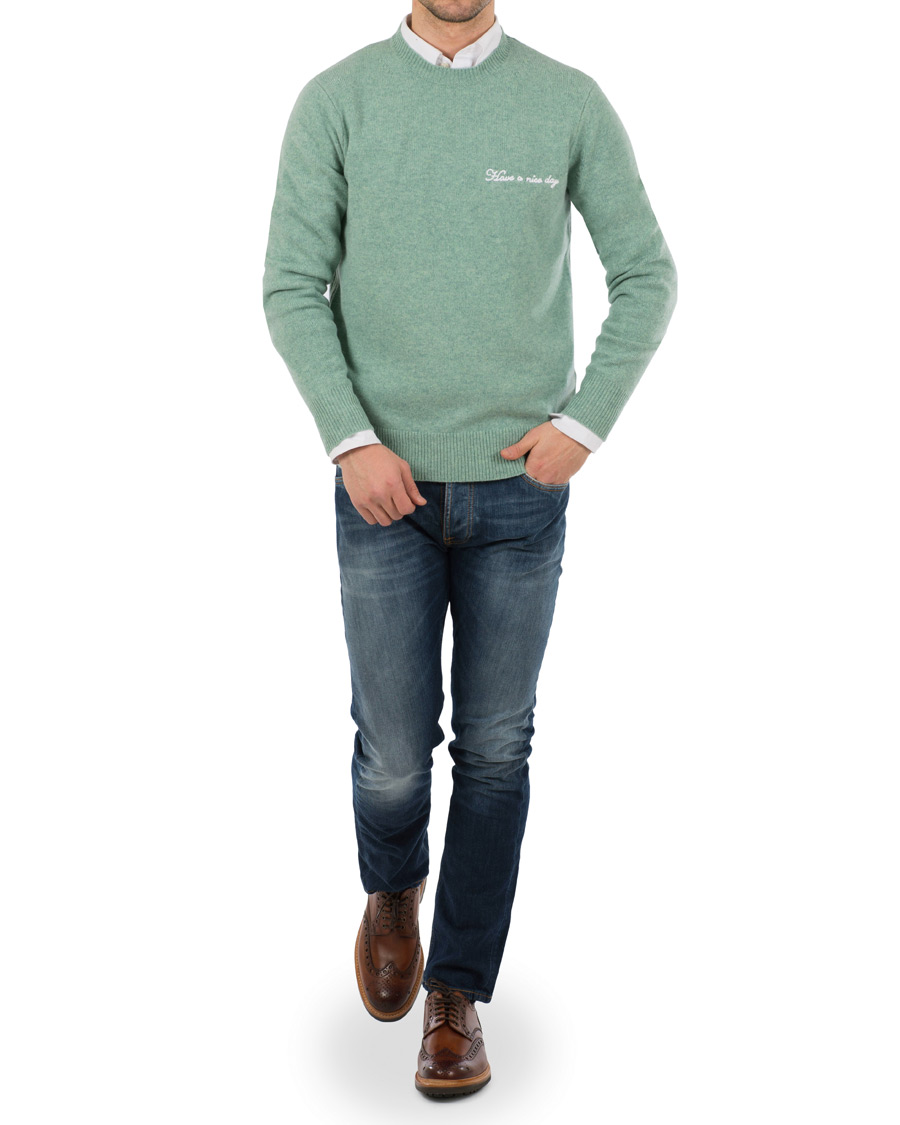 Herr | Tröjor | rag & bone | Victor Lambswool Crew Sea Foam Green
