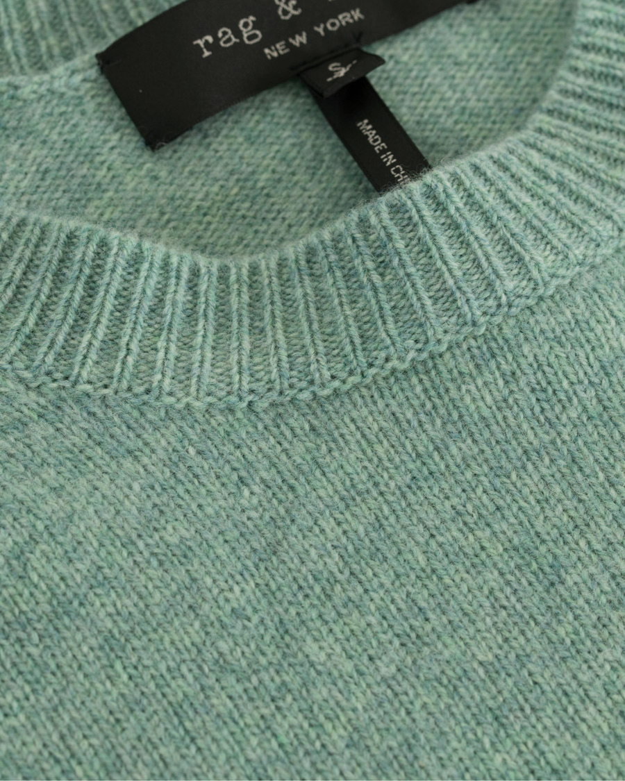 Herr | Tröjor | rag & bone | Victor Lambswool Crew Sea Foam Green