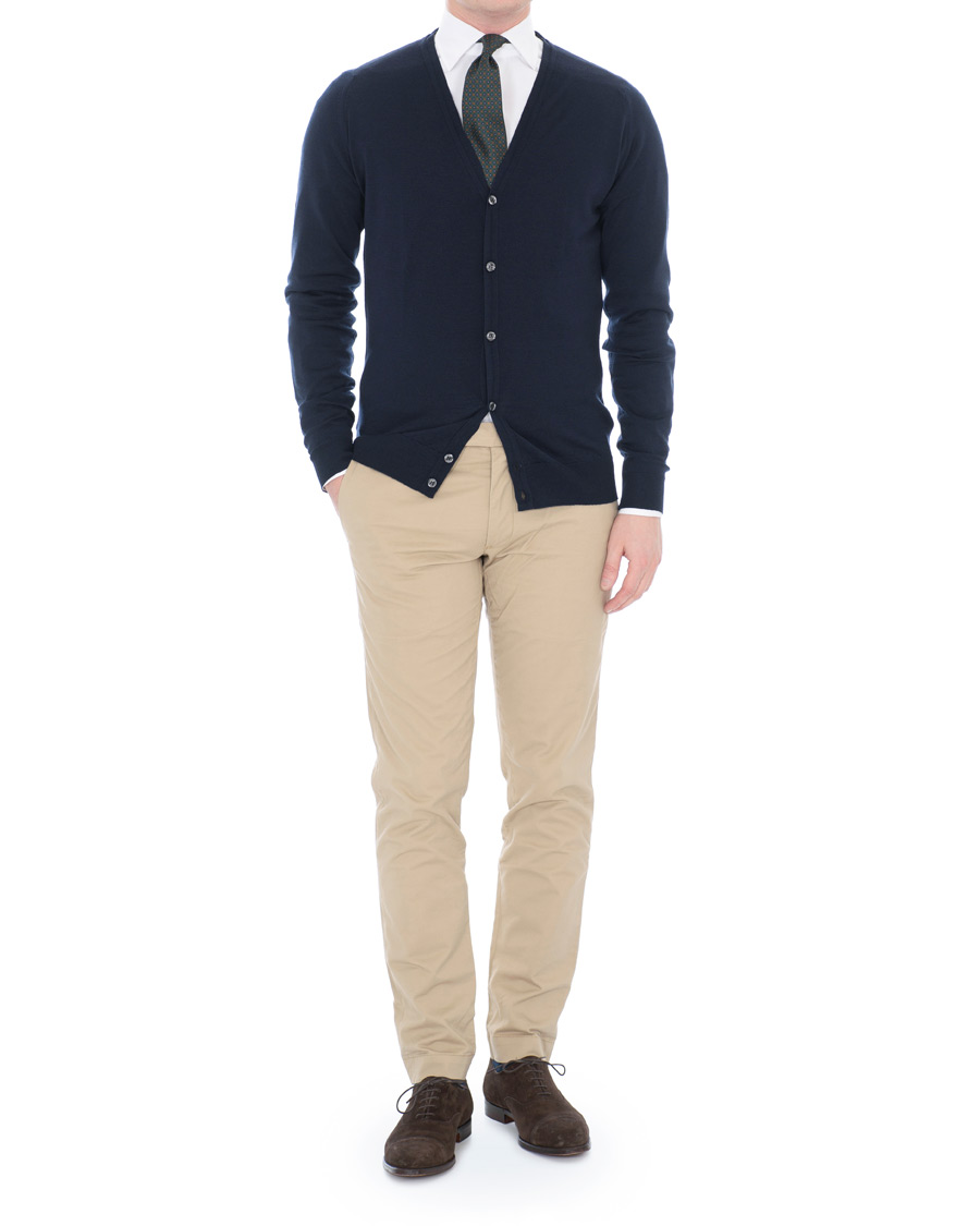 John Smedley Petworth Merino Cardigan Midnight | Herr - Care of Carl