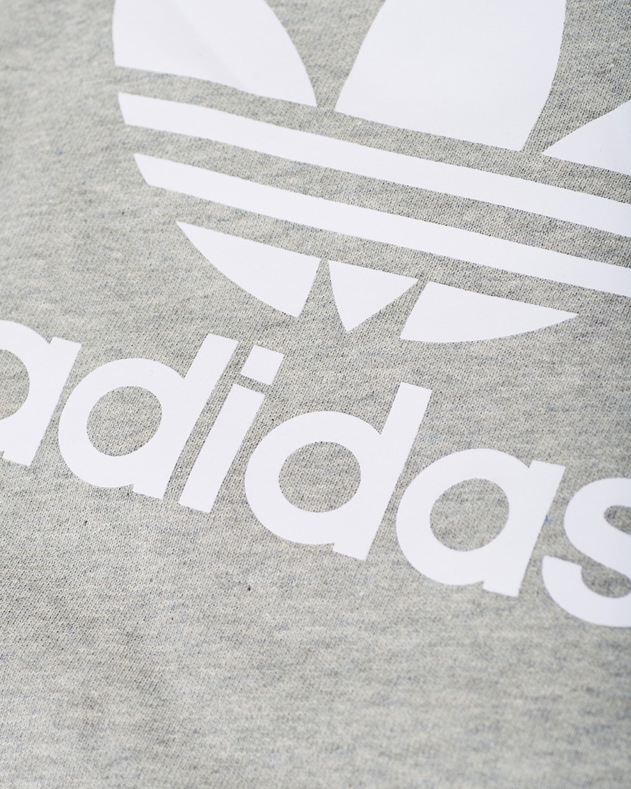 Herr | Tröjor | adidas Originals | Trefoil Crew Neck Sweatshirt Grey Melange