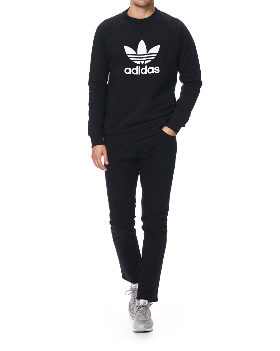 Herr | Tröjor | adidas Originals | Trefoil Crew Neck Sweatshirt Black