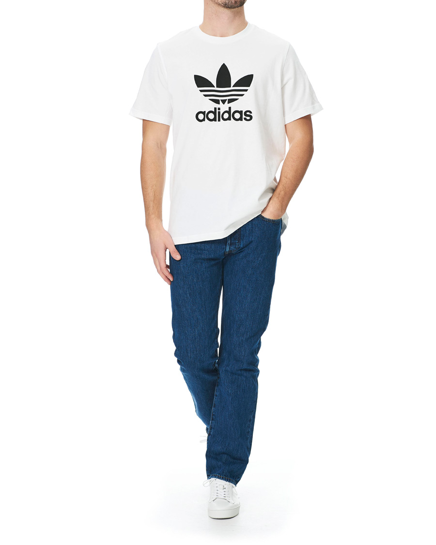 Herr | T-Shirts | adidas Originals | Trefoil Logo Crew Neck Tee White