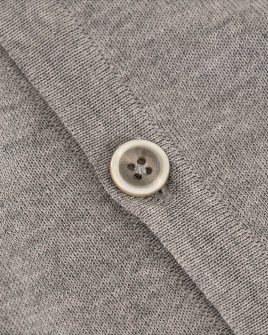 Herr | Tröjor | Stenströms | Merino Zegna Knitted Cardigan Grey