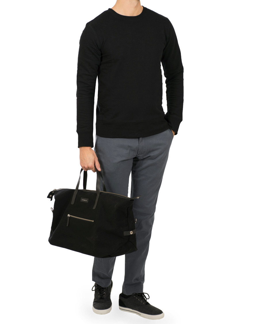 Herr | Väskor | Sandqvist | Holly Grand Organic Cotton Canvas Weekendbag Black
