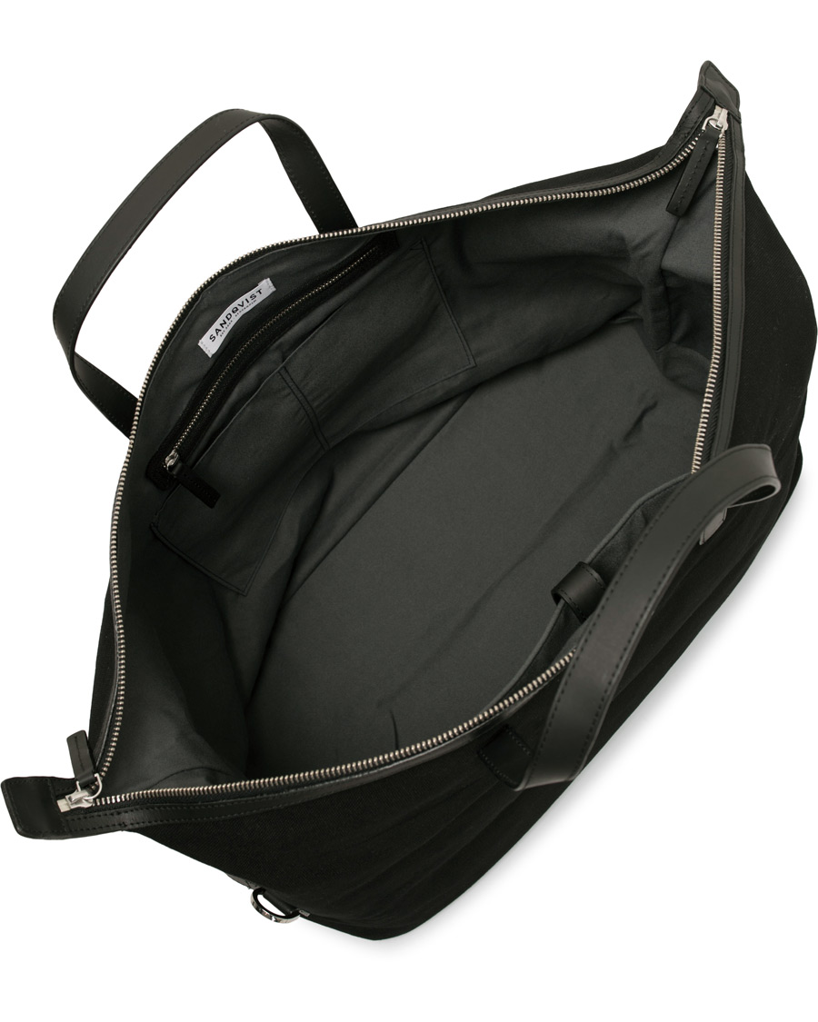 Herr | Väskor | Sandqvist | Holly Grand Organic Cotton Canvas Weekendbag Black