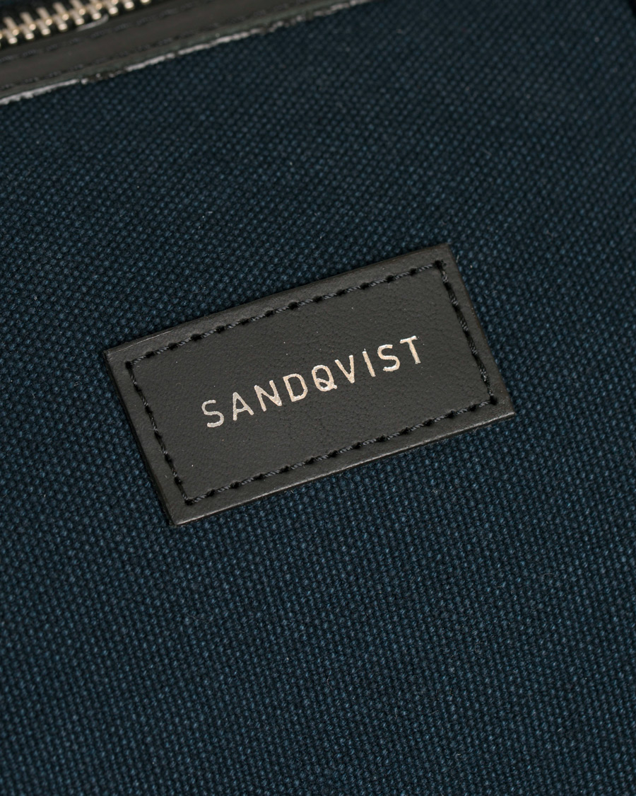 Herr | Väskor | Sandqvist | Holly Grand Organic Cotton Canvas Weekendbag Blue