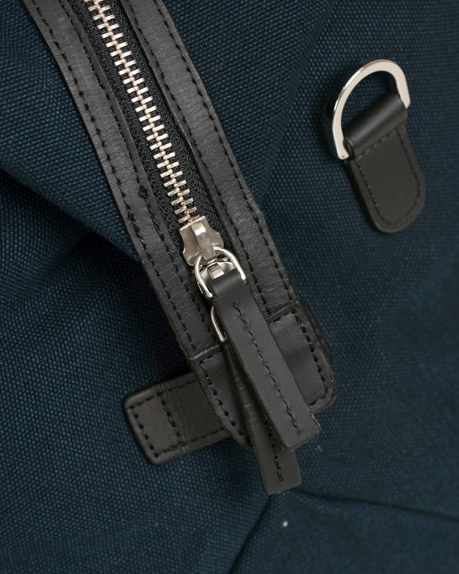 Herr | Väskor | Sandqvist | Holly Grand Organic Cotton Canvas Weekendbag Blue