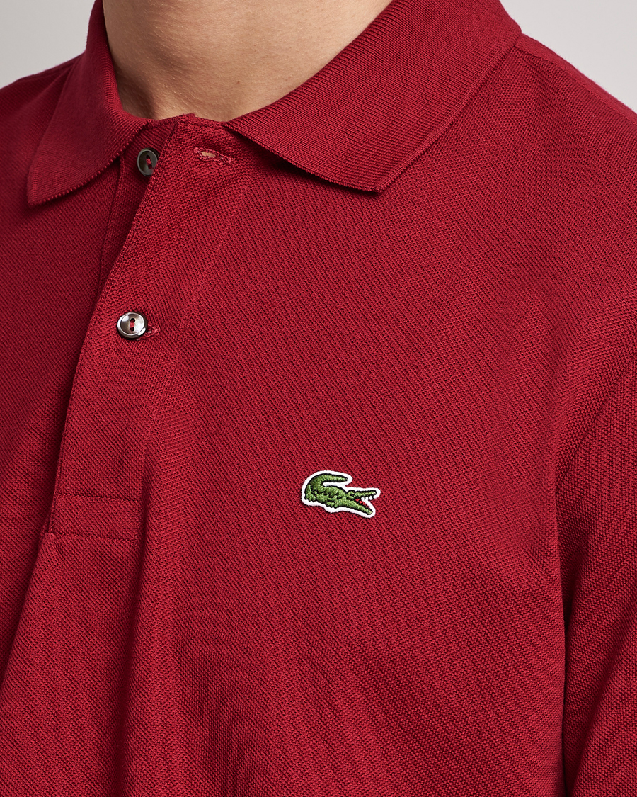 Herr | Pikéer | Lacoste | Original Long Sleeve Polo Piké Bordeaux