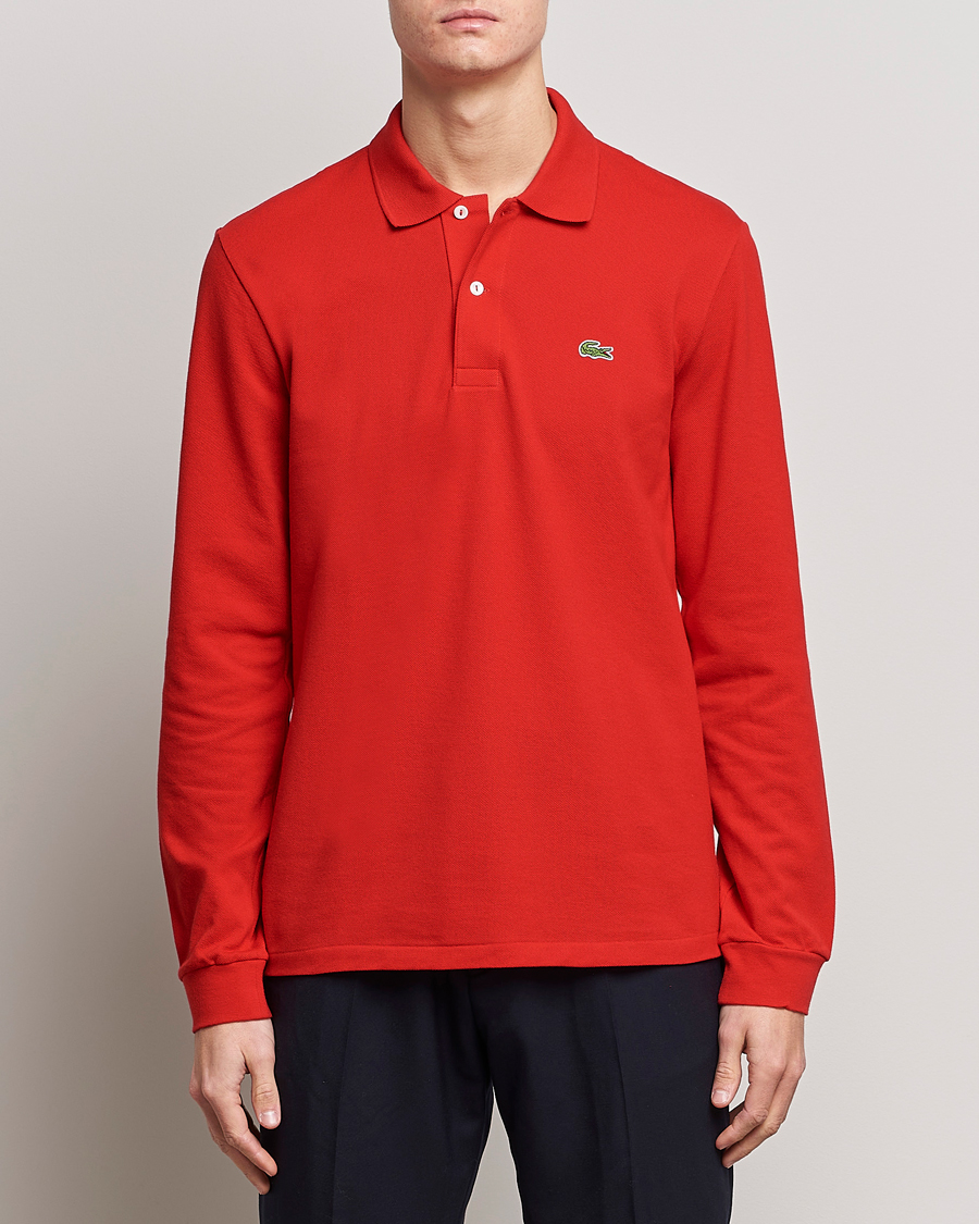 Herr | Pikéer | Lacoste | Long Sleeve Polo Red