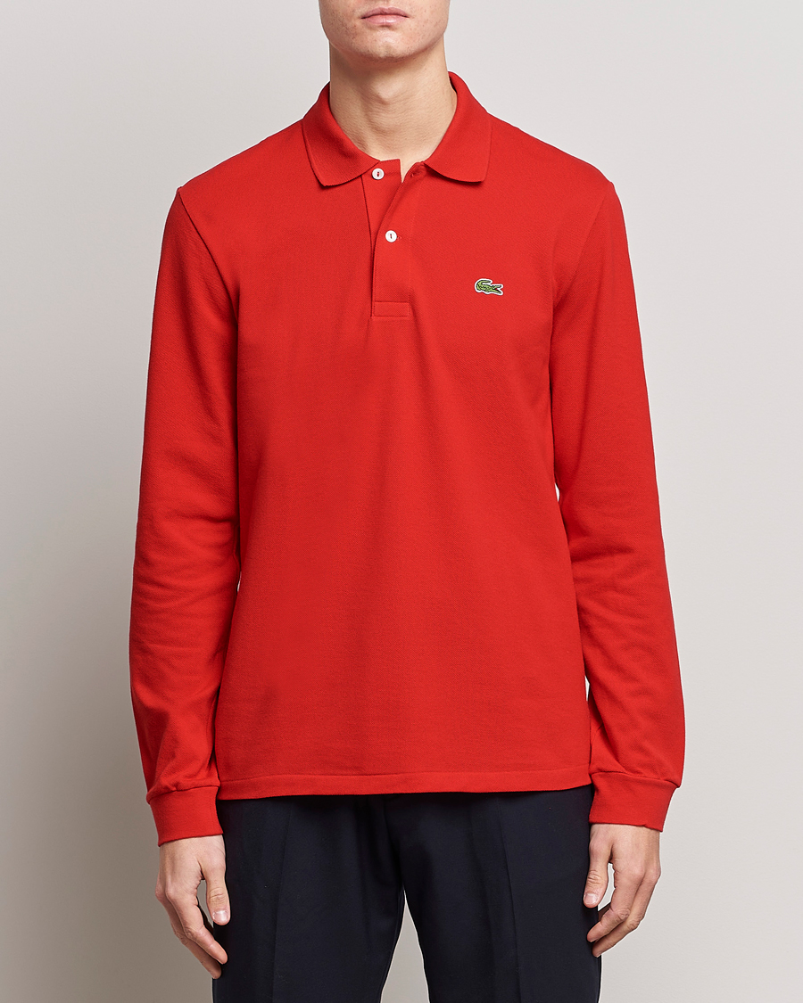 Herr | Tröjor | Lacoste | Long Sleeve Polo Red