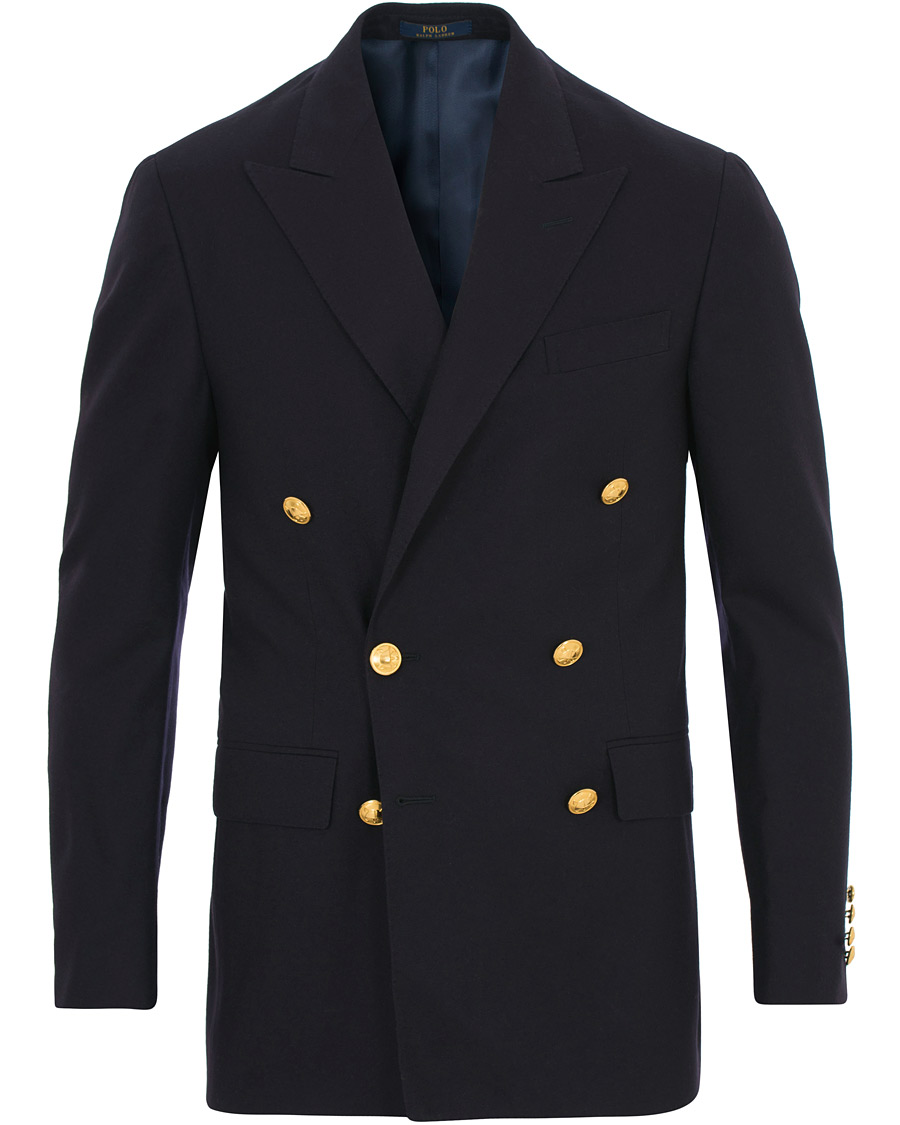 Herr | Kavajer | Polo Ralph Lauren | Polo Double Breasted Wool Club Blazer Navy