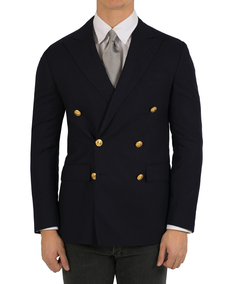 Herr | Kavajer | Polo Ralph Lauren | Polo Double Breasted Wool Club Blazer Navy