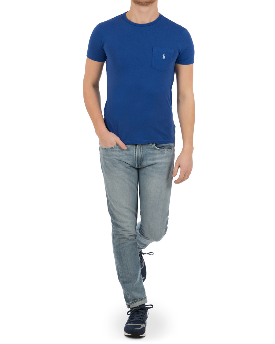Herr | T-Shirts | Polo Ralph Lauren | Custom Fit Pocket Crew Neck Tee Provincetown Blue