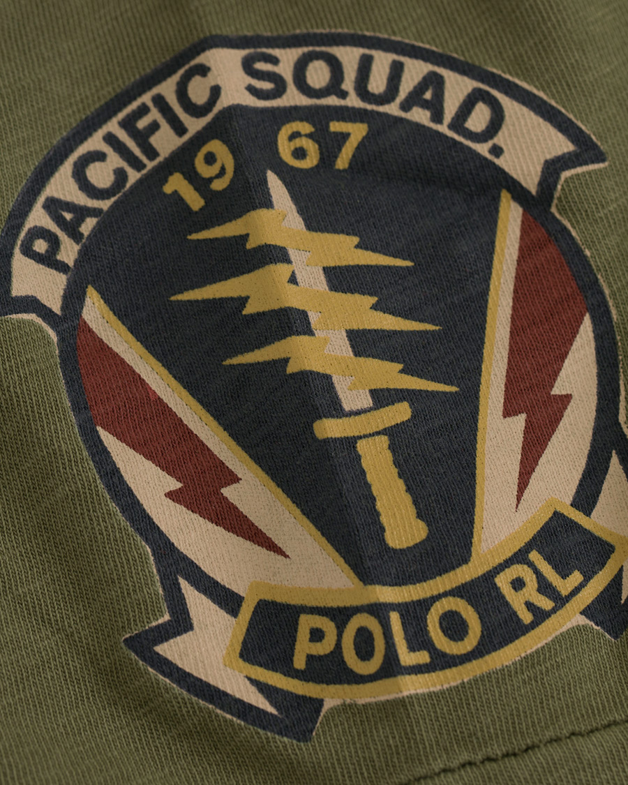 Herr | T-Shirts | Polo Ralph Lauren | Hawaii Print Crew Neck Tee Defender Green
