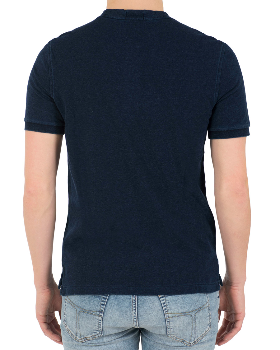 Herr | Pikéer | Polo Ralph Lauren | Featherweight Grandad Collar Polo Dark Indigo