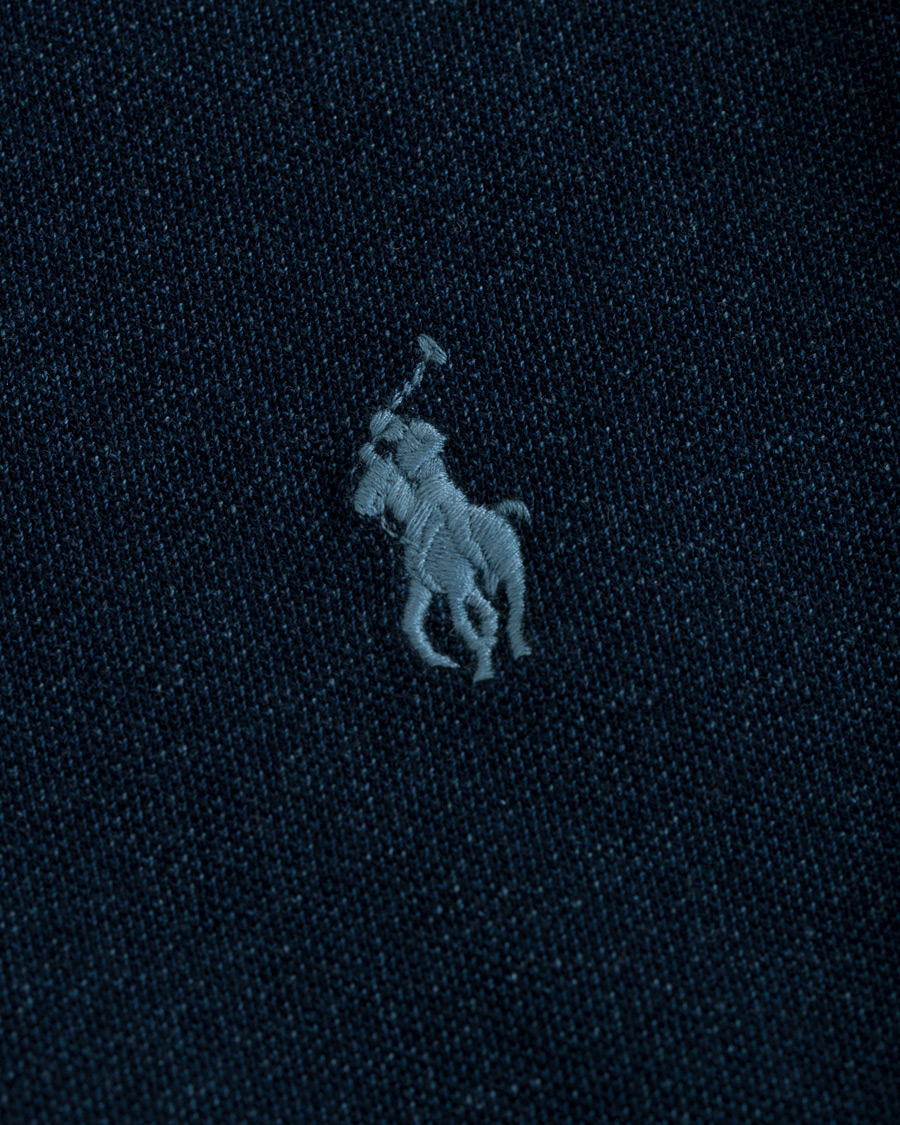 Herr | Pikéer | Polo Ralph Lauren | Featherweight Grandad Collar Polo Dark Indigo