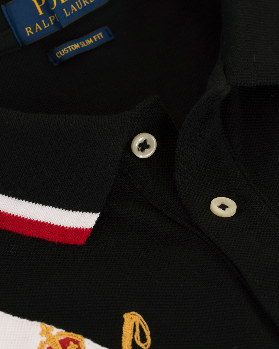 Herr | Pikéer | Polo Ralph Lauren | Custom Fit Diagonal Stripe Big Pony Polo Black/Multi