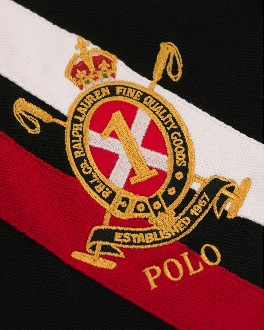 Herr | Pikéer | Polo Ralph Lauren | Custom Fit Diagonal Stripe Big Pony Polo Black/Multi