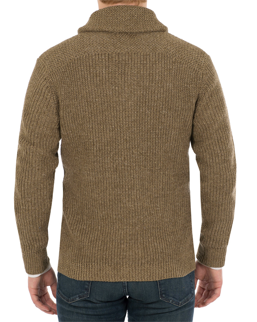 Herr | Tröjor | Polo Ralph Lauren | Cotton Blend Shawl Collar Cardigan Beige Gurkha
