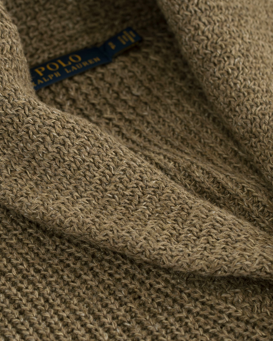 Herr | Tröjor | Polo Ralph Lauren | Cotton Blend Shawl Collar Cardigan Beige Gurkha