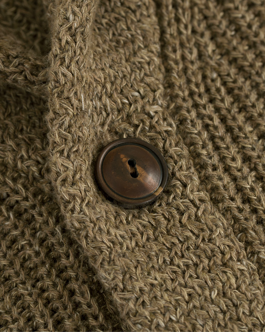 Herr | Tröjor | Polo Ralph Lauren | Cotton Blend Shawl Collar Cardigan Beige Gurkha