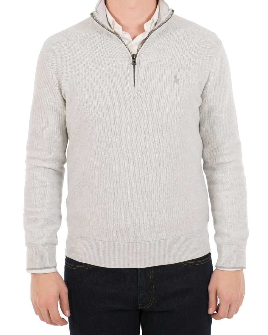 Herr | Tröjor | Polo Ralph Lauren | Texture Half Zip Lawrence Grey Heather