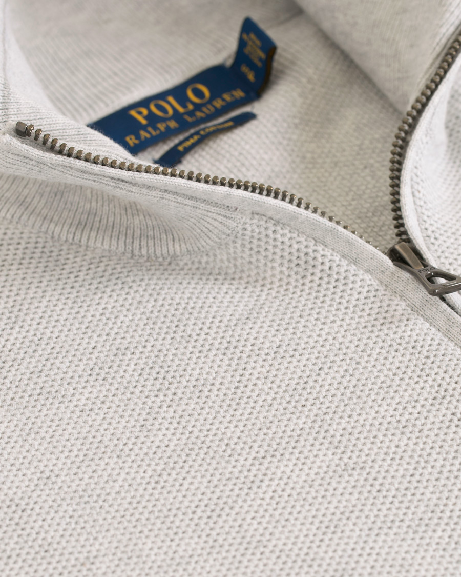 Herr | Tröjor | Polo Ralph Lauren | Texture Half Zip Lawrence Grey Heather