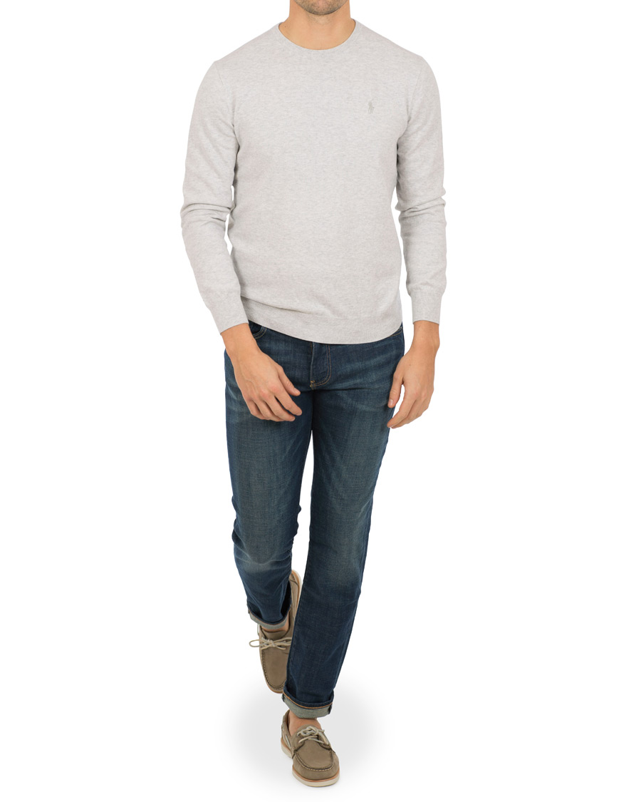 Herr | Tröjor | Polo Ralph Lauren | Pima Cotton Crew Neck Pullover Lawrence Grey Heather