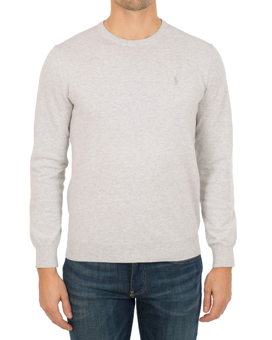 Herr | Tröjor | Polo Ralph Lauren | Pima Cotton Crew Neck Pullover Lawrence Grey Heather