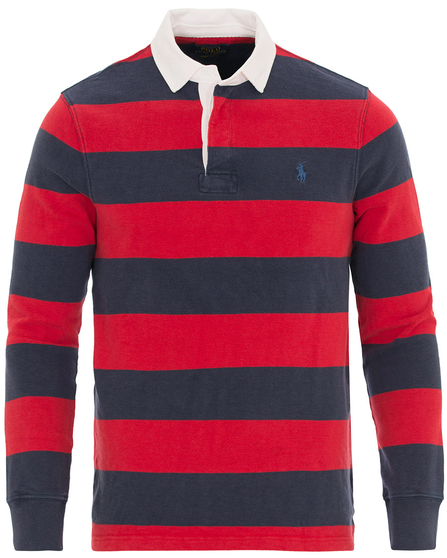 Herr | Tröjor | Polo Ralph Lauren | Stripe Rugby Newport Navy/Ralph Red