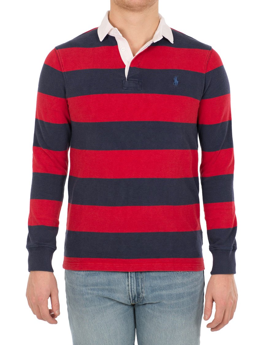 Herr | Tröjor | Polo Ralph Lauren | Stripe Rugby Newport Navy/Ralph Red