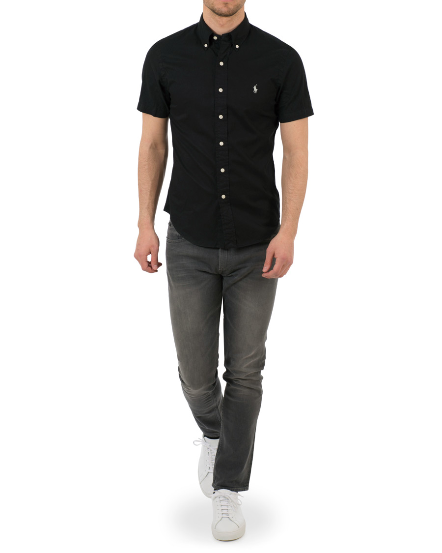 Herr | Skjortor | Polo Ralph Lauren | Slim Fit Button Down Short Sleeve Shirt Polo Black