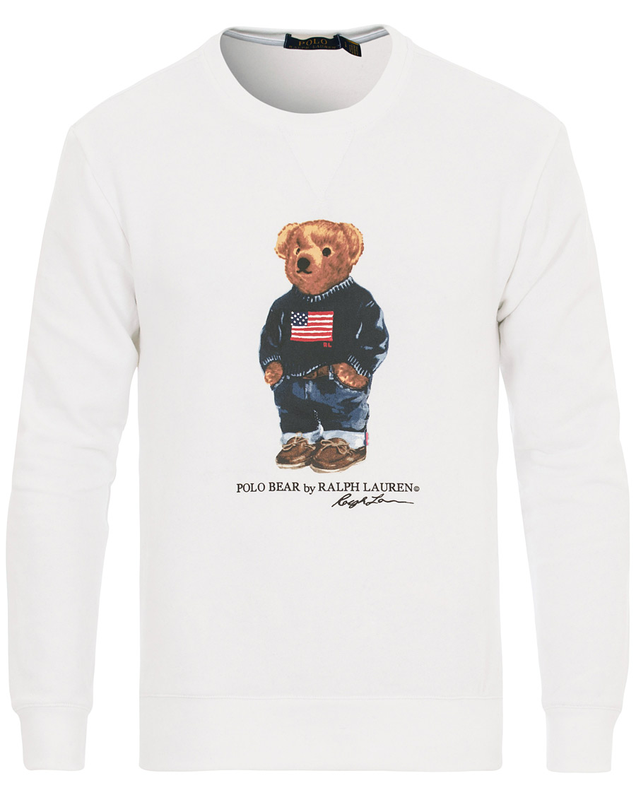 Herr | Tröjor | Polo Ralph Lauren | Printed Bear Crew Neck Sweatshirt White