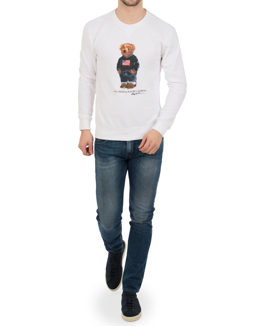 Herr | Tröjor | Polo Ralph Lauren | Printed Bear Crew Neck Sweatshirt White