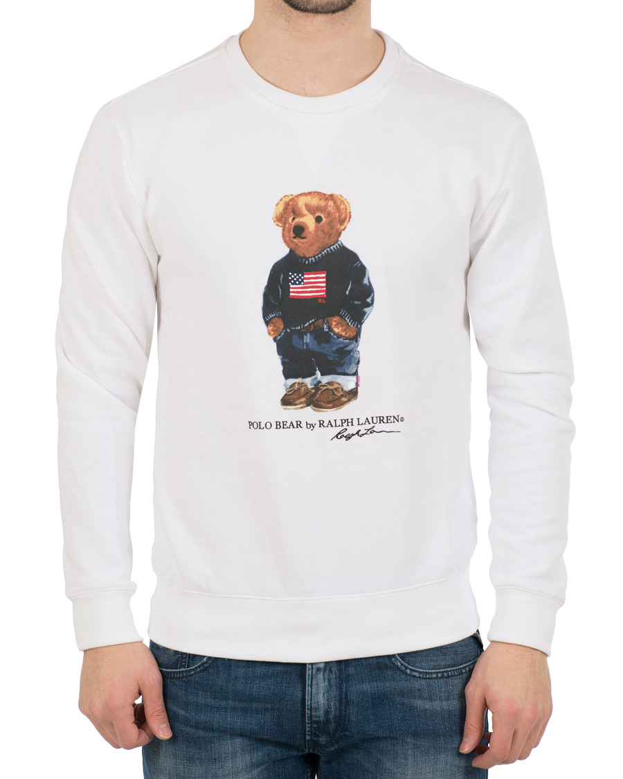 Herr | Tröjor | Polo Ralph Lauren | Printed Bear Crew Neck Sweatshirt White