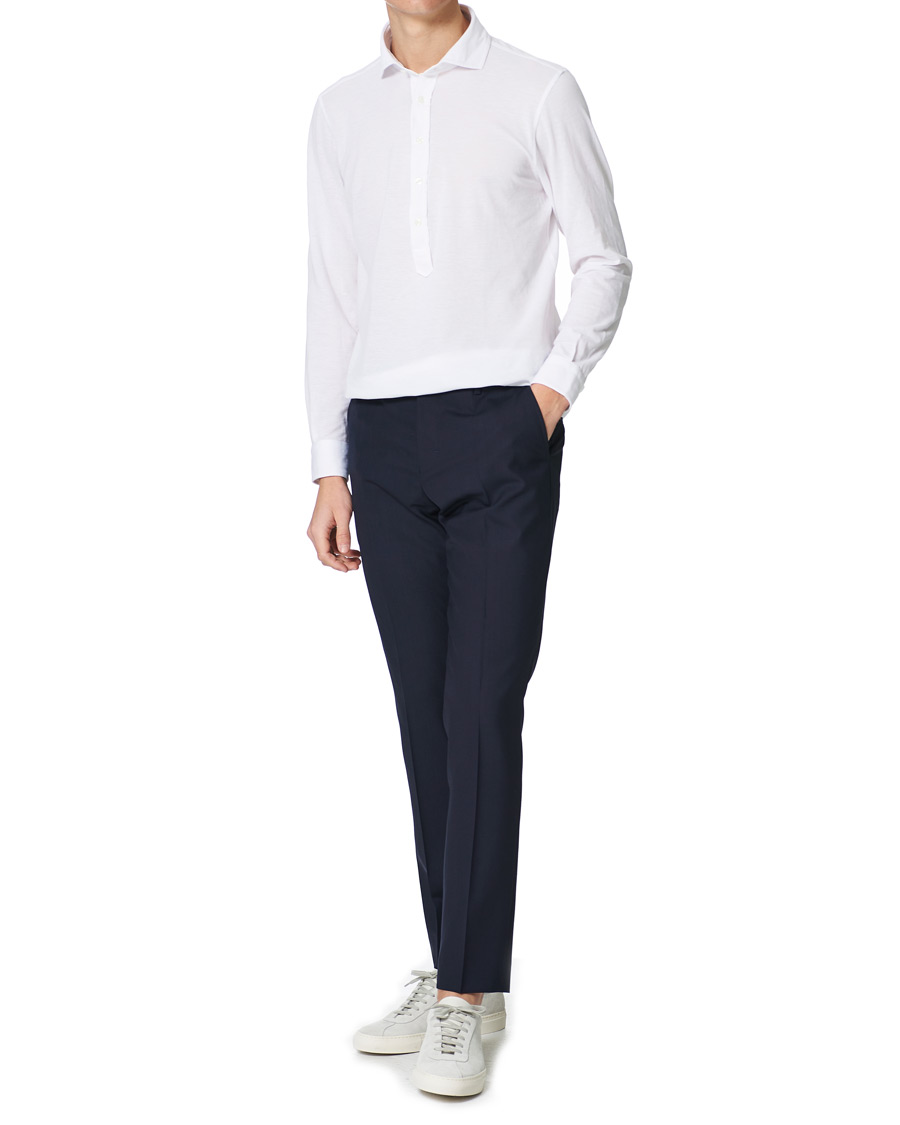 Herr | Byxor | Filippa K | Liam Cool Wool Slacks Hope Blue