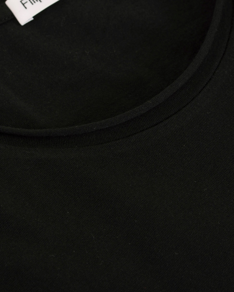 Herr | T-Shirts | Filippa K | Roll Neck Crew Neck Tee Black