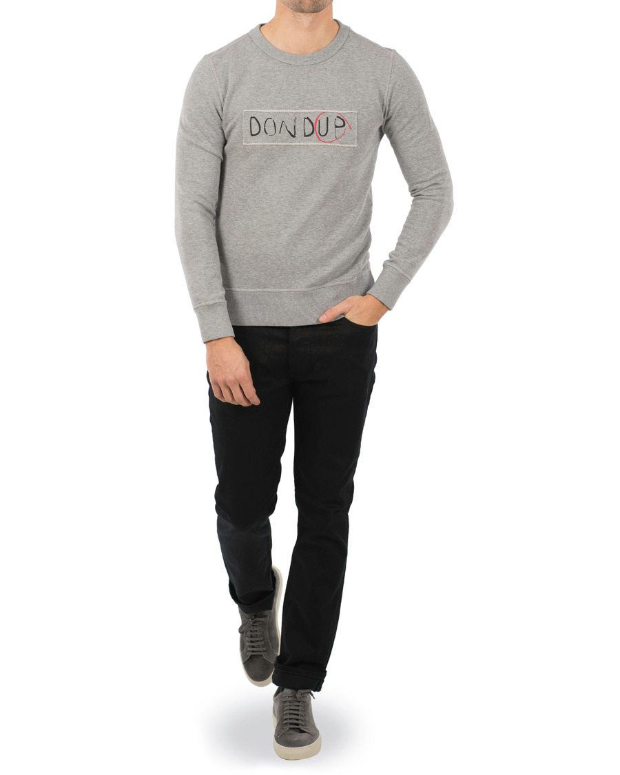 Herr | Tröjor | Dondup | Logo Crew Neck Sweatshirt Grey