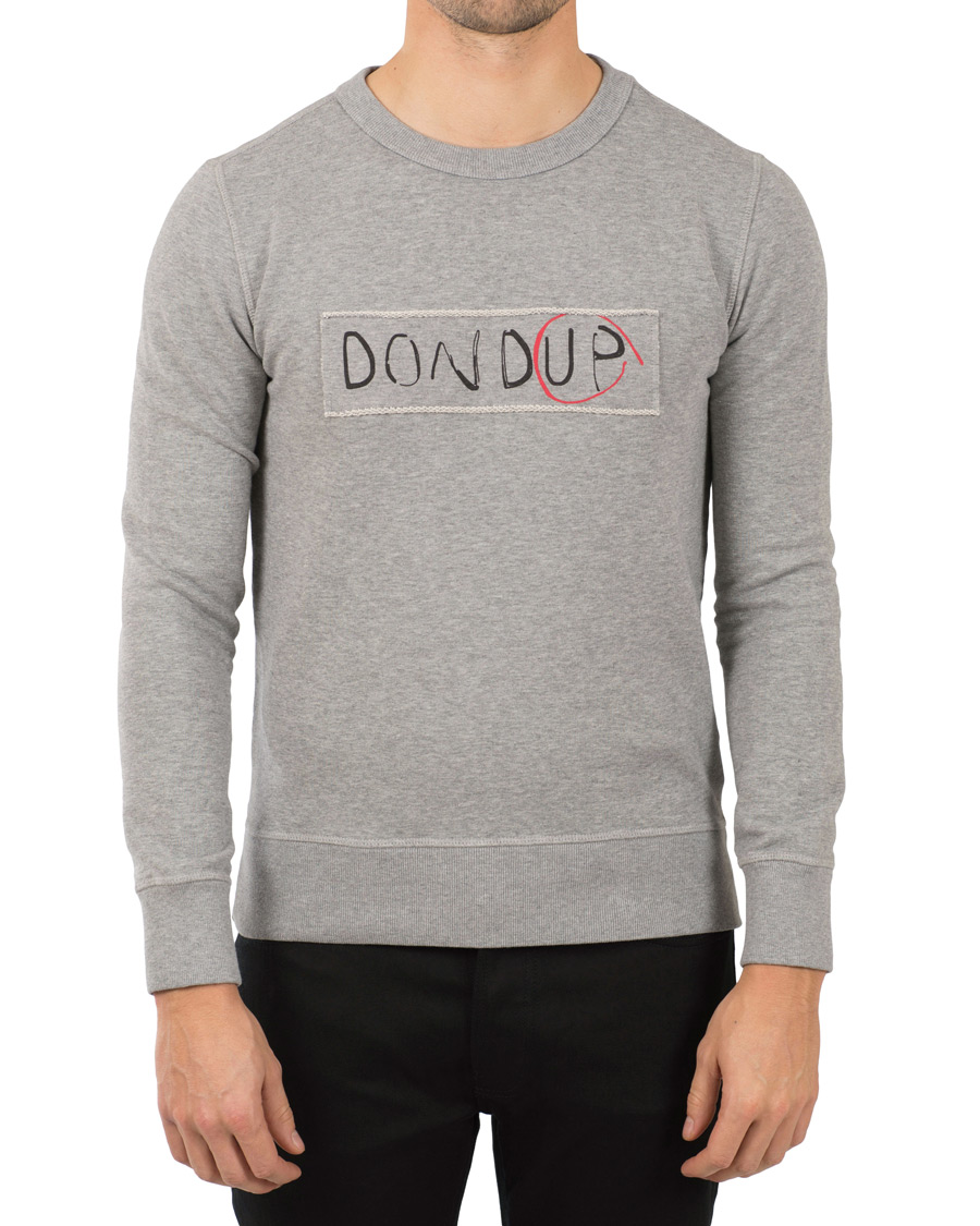 Herr | Tröjor | Dondup | Logo Crew Neck Sweatshirt Grey