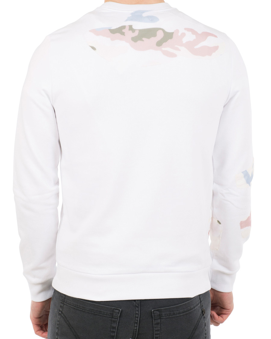 Herr | Tröjor | Dondup | Camo Print Crew Neck Sweatshirt White