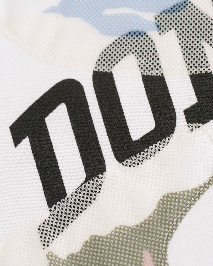 Herr | Tröjor | Dondup | Camo Print Crew Neck Sweatshirt White