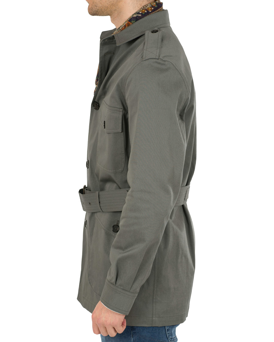 Herr | Jackor | Private White V.C. | Belted Safari Jacket Teal Green